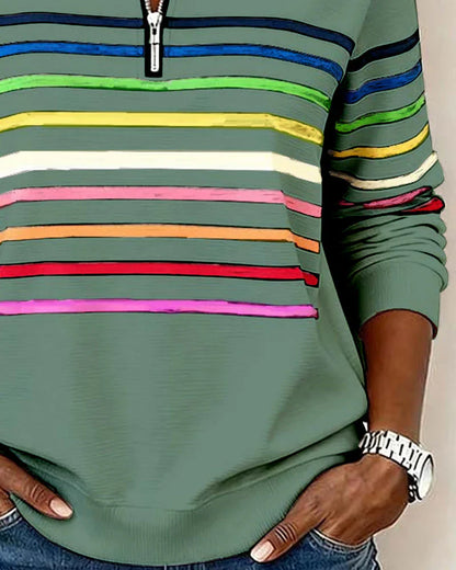 Dames Sweatshirt | Half-zip & Hoge Kraag voor Comfortabele Warmte