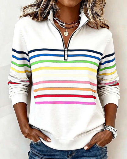 Dames Sweatshirt | Half-zip & Hoge Kraag voor Comfortabele Warmte