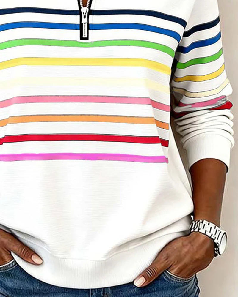 Dames Sweatshirt | Half-zip & Hoge Kraag voor Comfortabele Warmte
