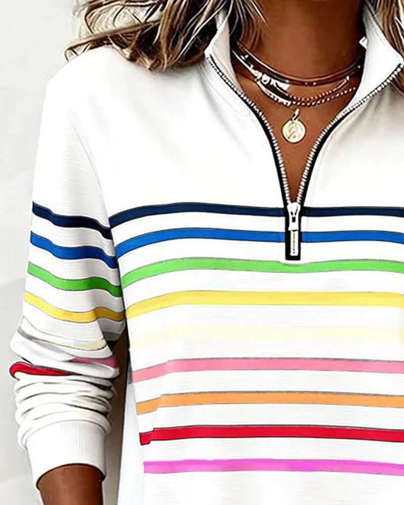 Dames Sweatshirt | Half-zip & Hoge Kraag voor Comfortabele Warmte