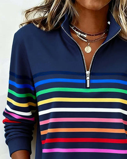 Dames Sweatshirt | Half-zip & Hoge Kraag voor Comfortabele Warmte