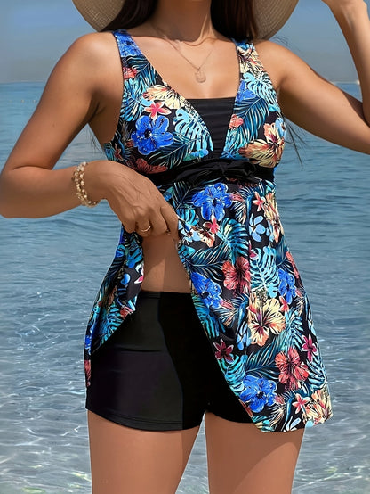 Dames Tankini Badpak Tweedelig Gestreept - Mode Vibes
