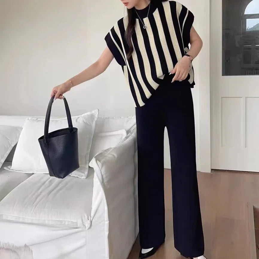 Eleganza Striped Pullover Set