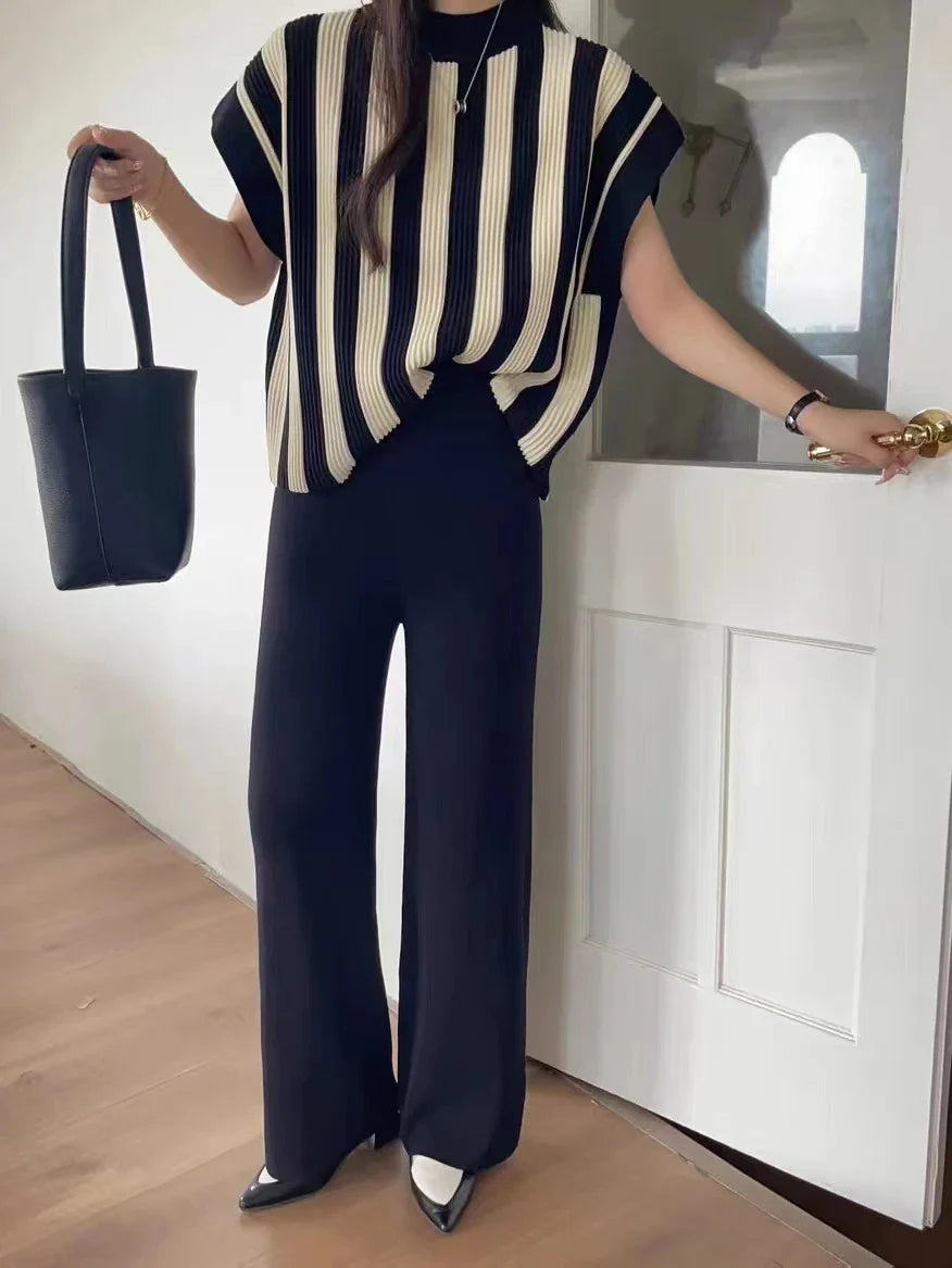 Eleganza Striped Pullover Set