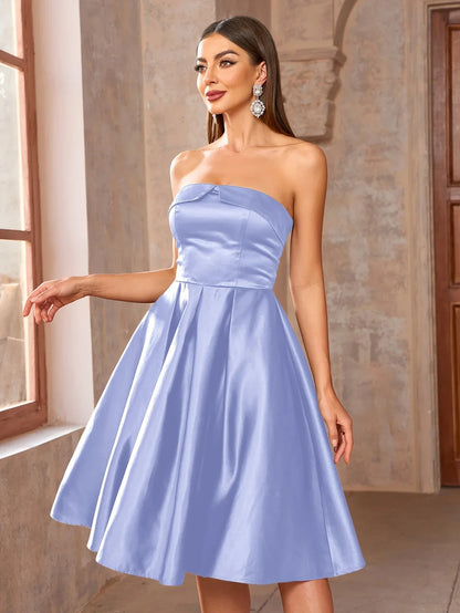 Dames Avondjurk Midi Zwart Elegante Jurk Andie - Mode Vibes