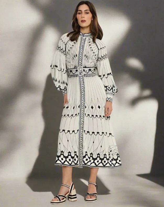 Vlinderprint Maxi Jurk Zomer Dames Jurk Anartia - Mode Vibes