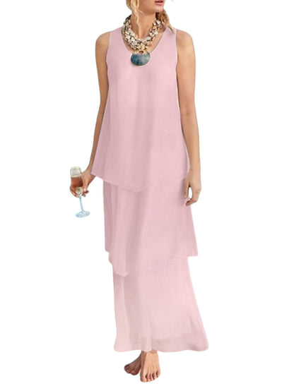 Dames Vloeiende Maxi Zomerjurk - Ava