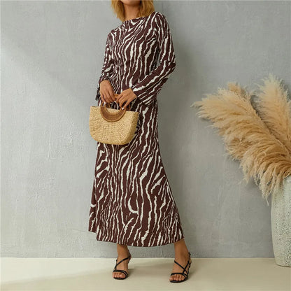 Jouw Levenstijl Zebra Print Lange Jurk