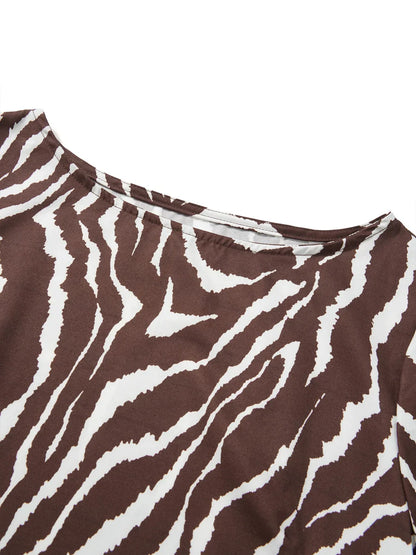 Jouw Levenstijl Zebra Print Lange Jurk