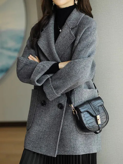 Dames Winterjas Wol Warm en Waterdicht