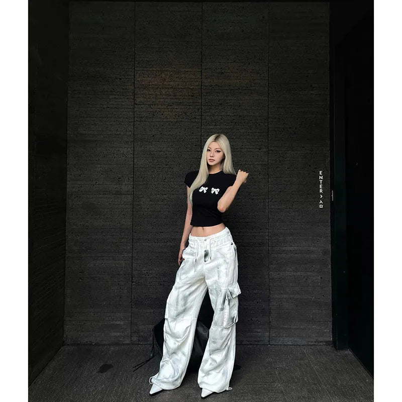 Witte Cargo Jeans Dames