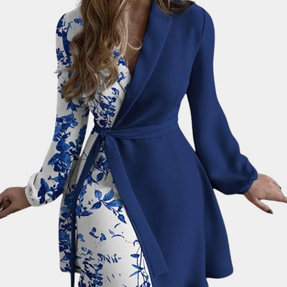 Dames Wrap Mini Blazer Jurk - Geneva