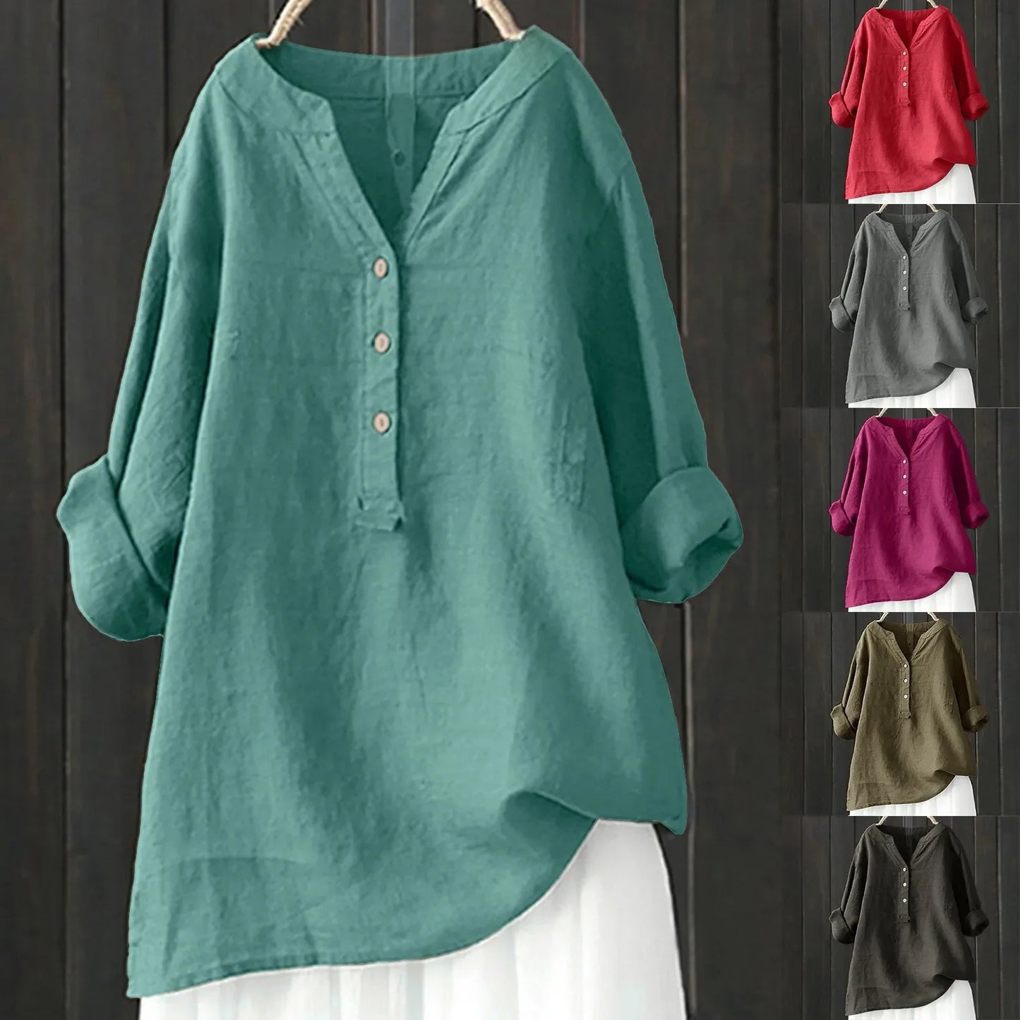 Zomerse Oversized Blouse met Vintage Flair