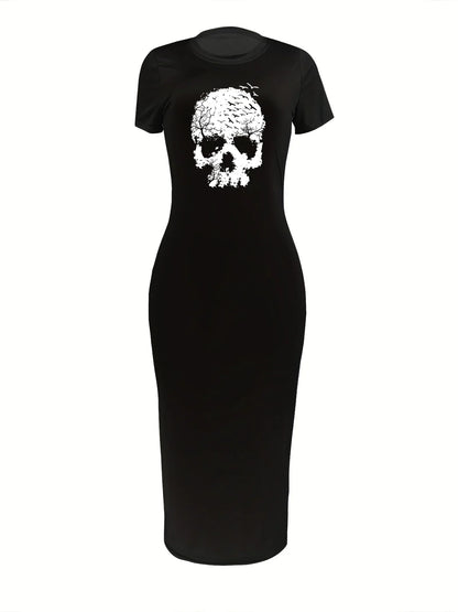 Stoere Zomerjurk met Skull Patroon