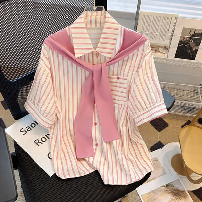 Zomerse Gestreepte Blouse van Fashionista Flair