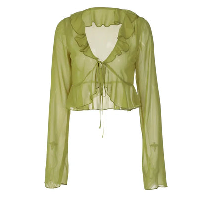 ModaFusion Transparante Chiffon Zomertop