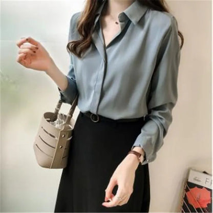 ChicStyle Dames Zomer Chifon Blouse met Lange Mouwen