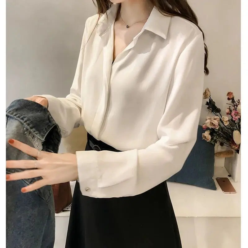 ChicStyle Dames Zomer Chifon Blouse met Lange Mouwen