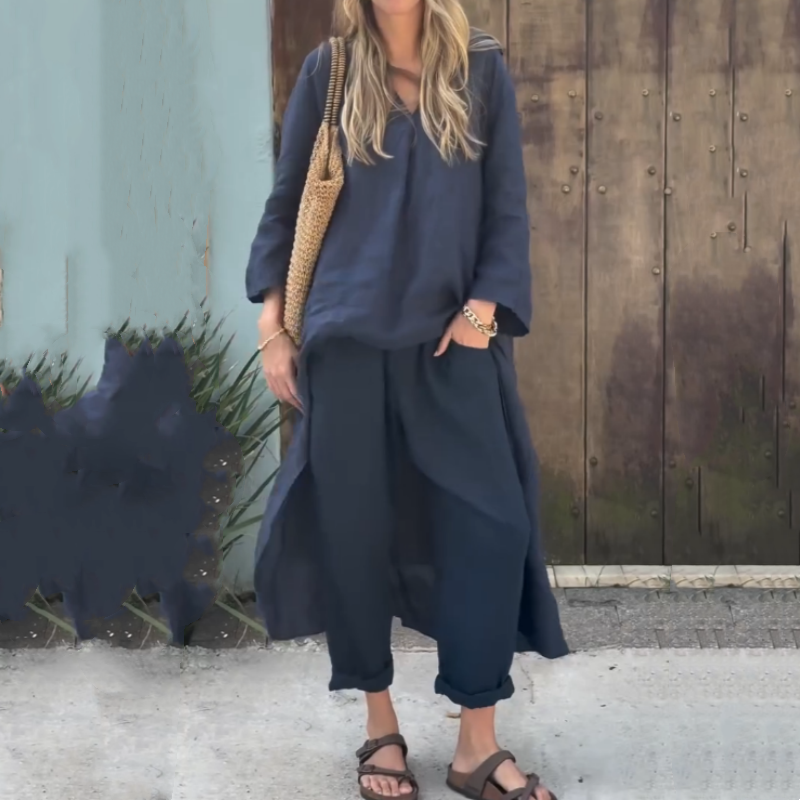 Dames zomerbroek en lange rug set- Marissa