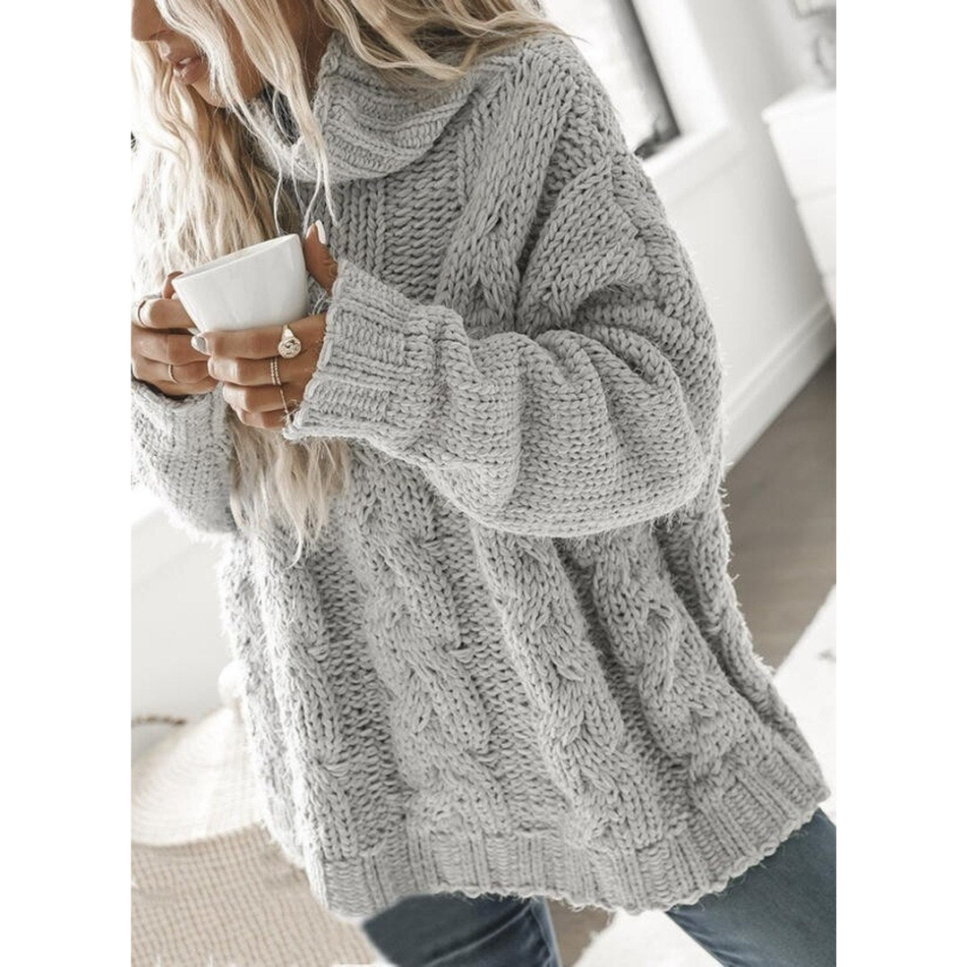 Dames Coltrui Kabelbrei Losse Fit Trendy Look - Mode Vibes