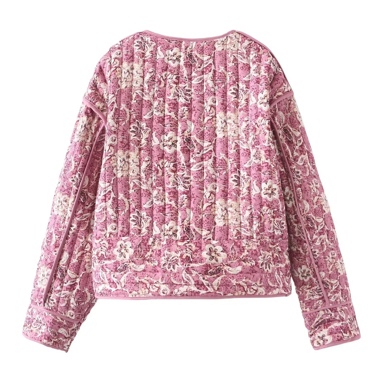 Dames Jas Gewatteerd Bloemenprint Warm