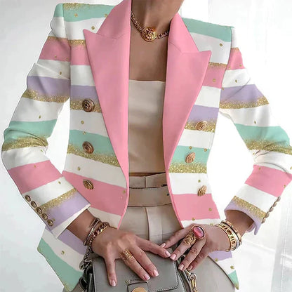 Chique Blazer met Unieke Print