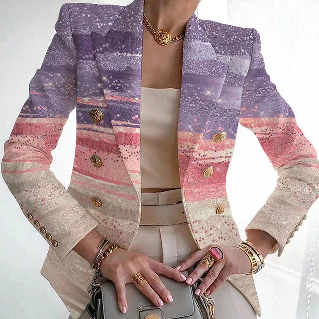 Chique Blazer met Unieke Print