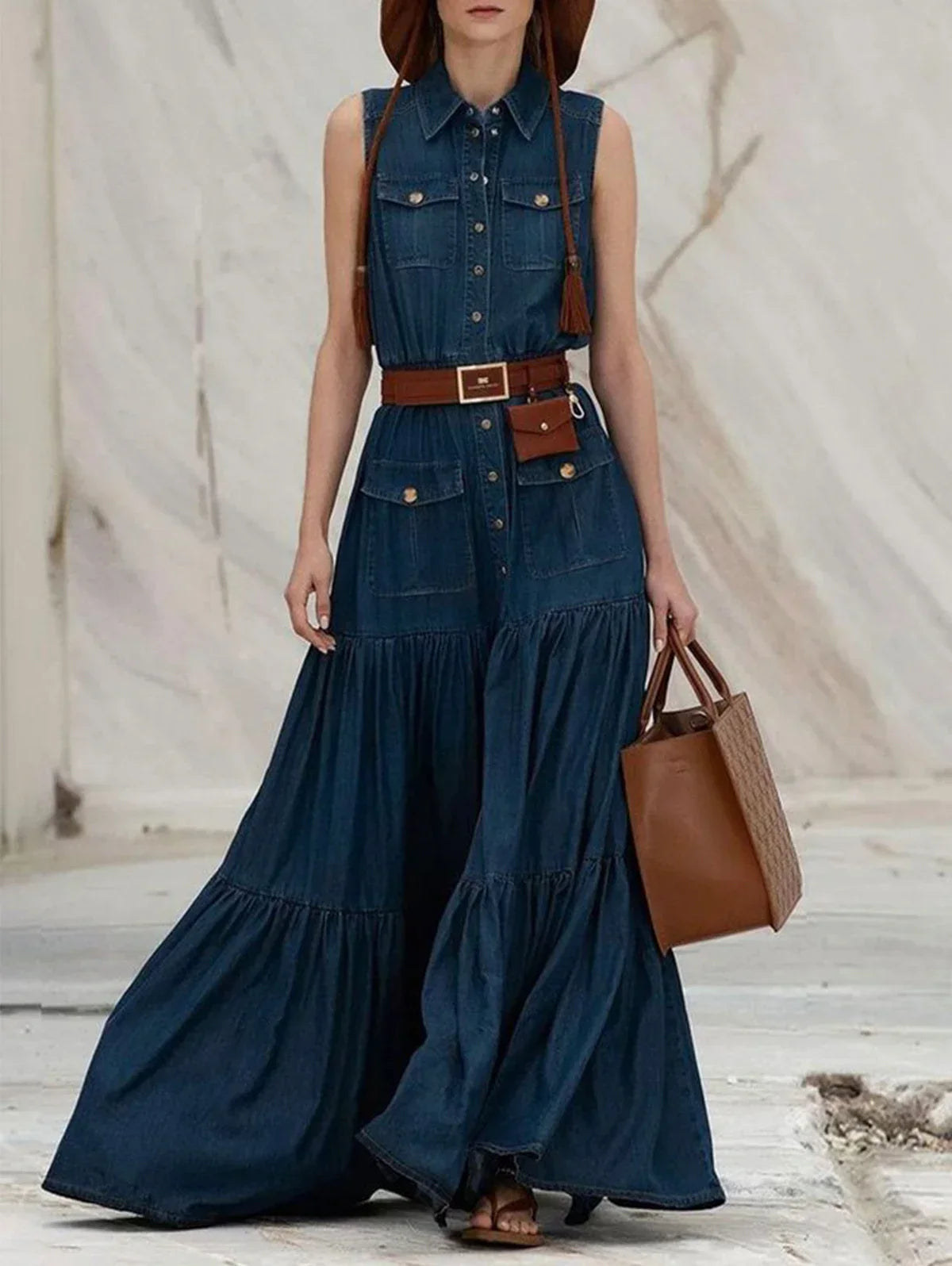 Diva Denim Tank Jurk  van Elegante Diva