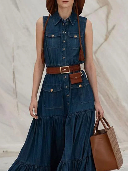 Diva Denim Tank Jurk  van Elegante Diva