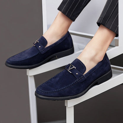 Knightsman - Luxe Slippers voor Heren Zwart Leer