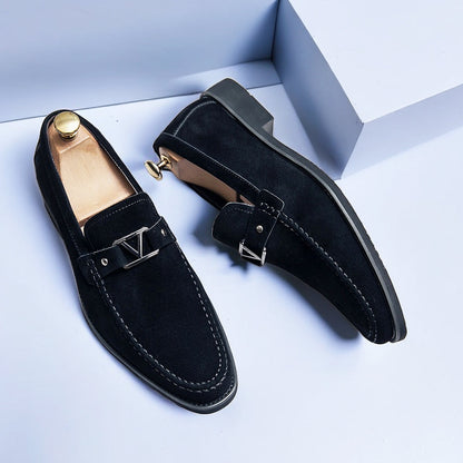 Knightsman - Luxe Slippers voor Heren Zwart Leer