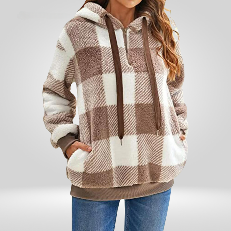 Daniela | Felpa classica con mezza zip