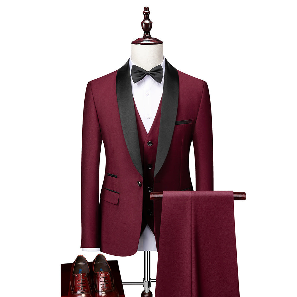 Heren Pak Zwart Slim Fit Elegante Stijl