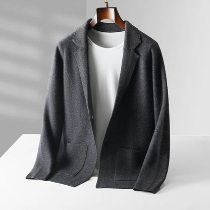 Donkergrijs Warm Vest voor Mannen