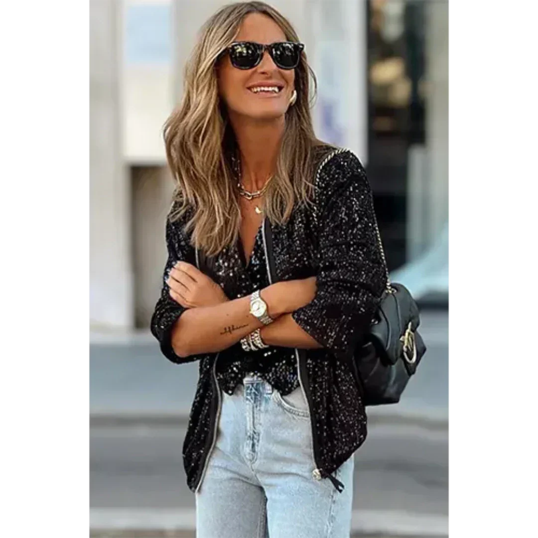 Dames Bomberjack Rits Modern Elegant Leer