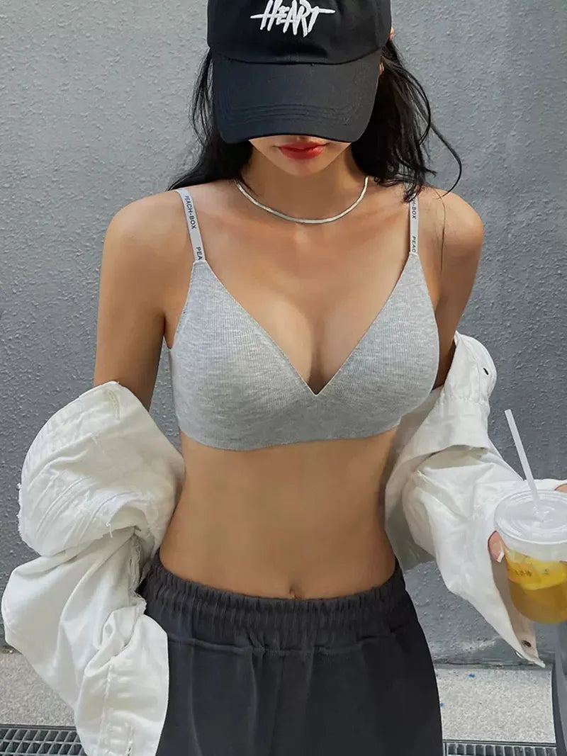 Bralette met Diepe V-hals Voor Gevoelige Huid