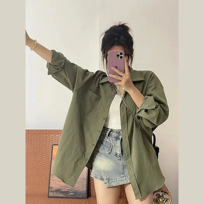 Harajuku Groene Basis Blouse