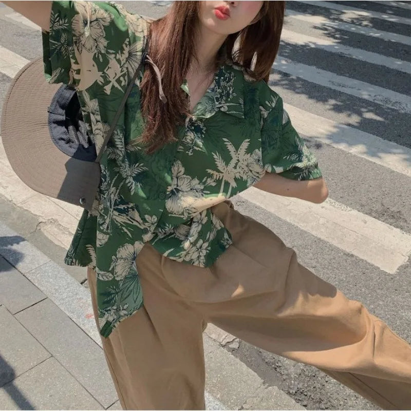 Deeptown Hawaiiaanse Vintage Blouse