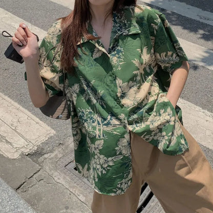 Deeptown Hawaiiaanse Vintage Blouse