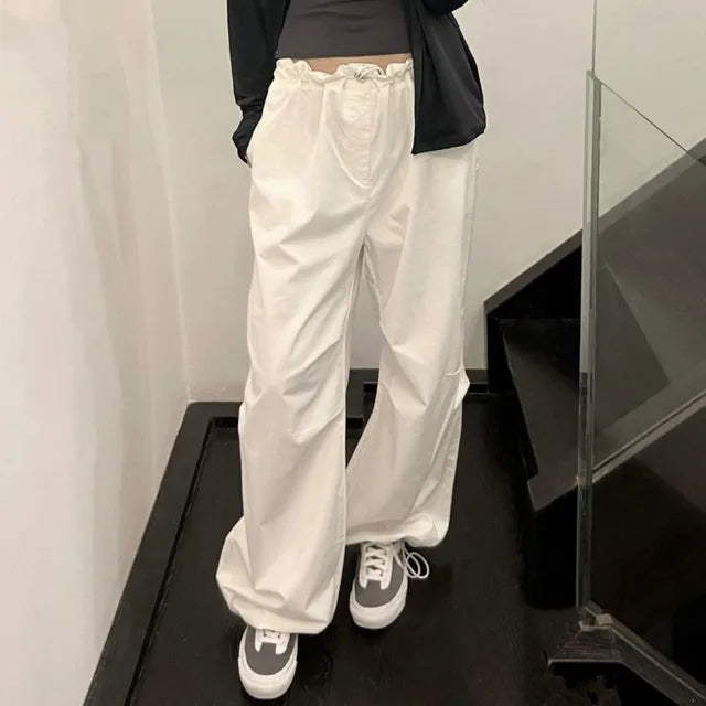 Deeptown Witte Basic Dames Casual Broek