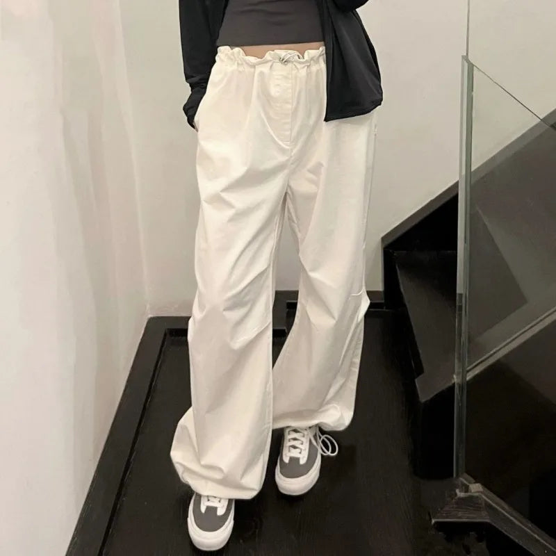 Deeptown Witte Basic Dames Casual Broek