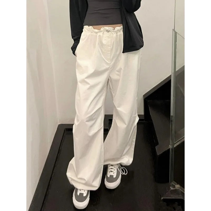 Deeptown Witte Basic Dames Casual Broek