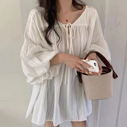 Oversized Witte Blouse