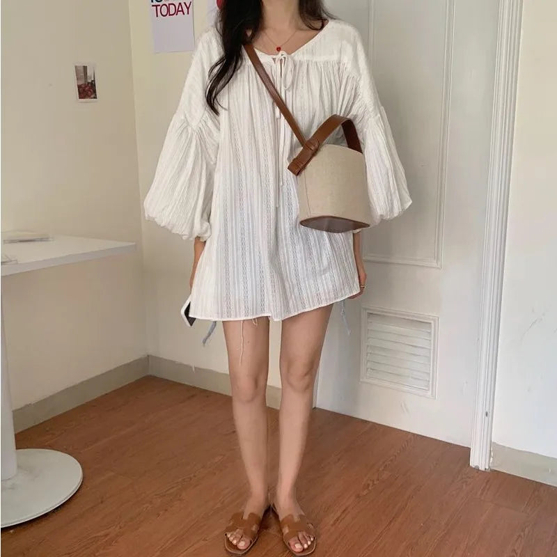 Oversized Witte Blouse
