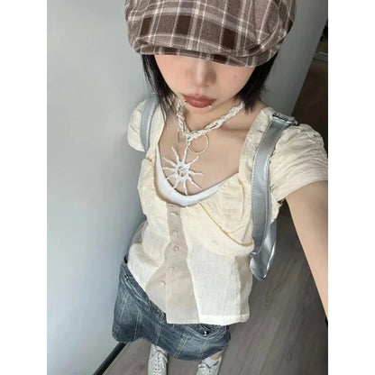 Vintage Transparante Blouse