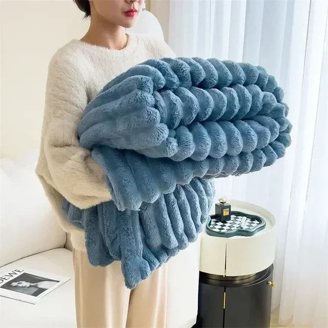 Zachte Fleece Deken LuxuraWrap voor Bank en Bed