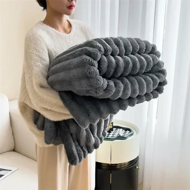 Zachte Fleece Deken LuxuraWrap voor Bank en Bed