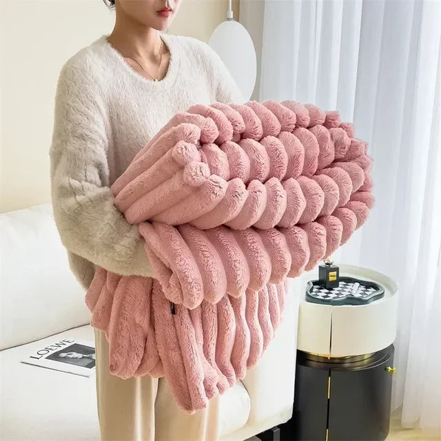 Zachte Fleece Deken LuxuraWrap voor Bank en Bed