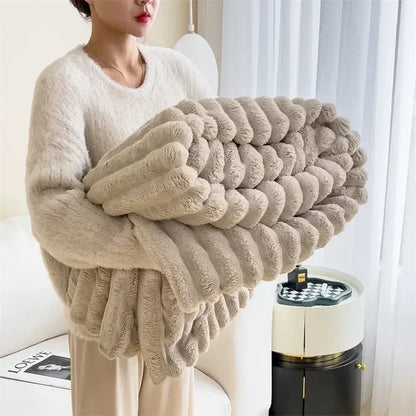 Zachte Fleece Deken LuxuraWrap voor Bank en Bed