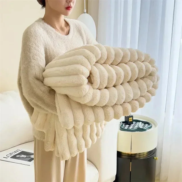 Zachte Fleece Deken LuxuraWrap voor Bank en Bed